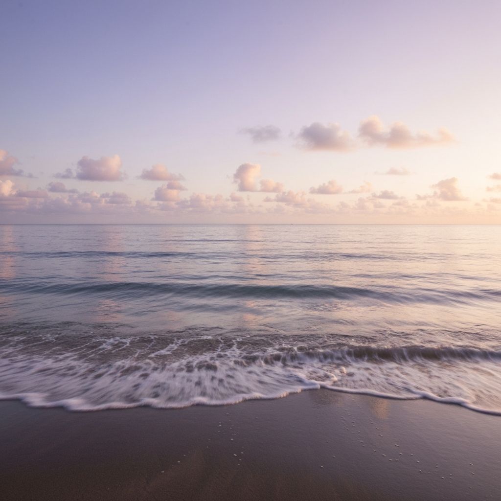 Pemandangan laut yang tenang